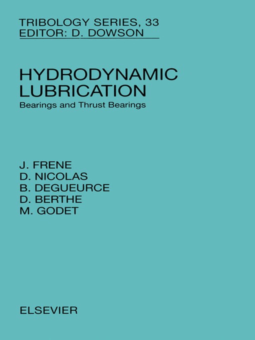Title details for Hydrodynamic Lubrication by J. Frene - Available